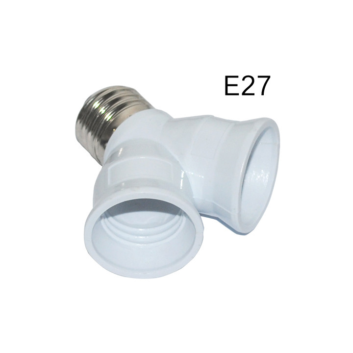 Adattamento 2 presa ha condotto la lampadina e27 e27 duplicatore di doppia uscita 12v 24v 220v illuminazione deamx - 6