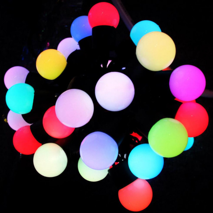 Rgbchristmas light chain,50led 5meter, waterproof ip68 rgb flashing light chain with power supply jr international - 6