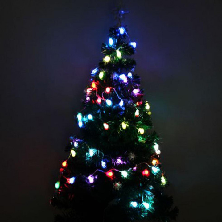 Rgbchristmas light chain,50led 5meter, waterproof ip68 rgb flashing light chain with power supply jr international - 1