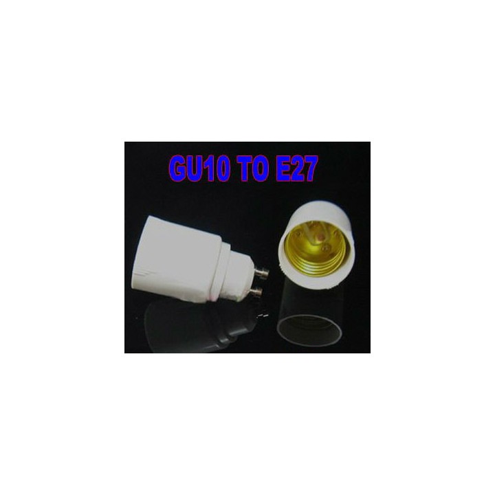Lampada gu10 adapter converter portalampada e27 ha portato adattamento 220v 12v 24v 48v jr international - 1