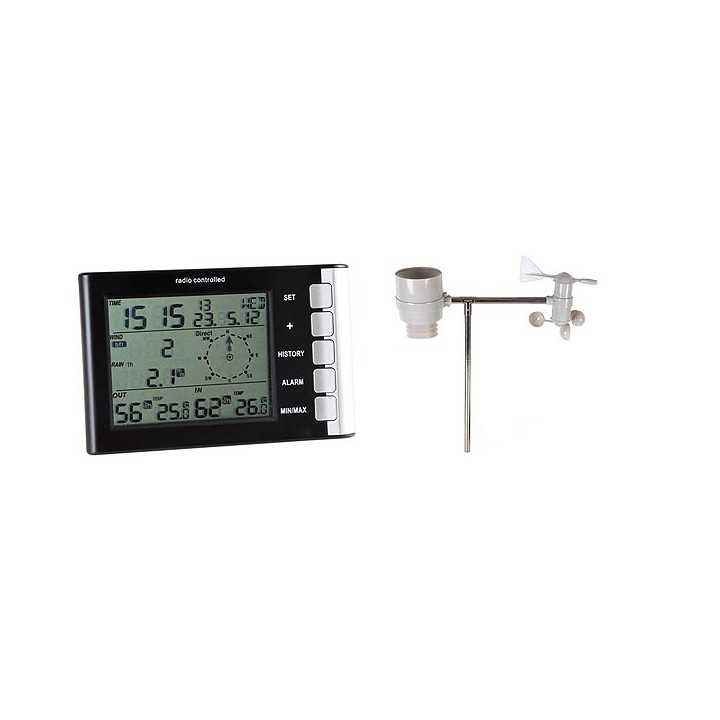 Drahtlose wetterstation mit dcf uhr und aubensensor velleman - 2