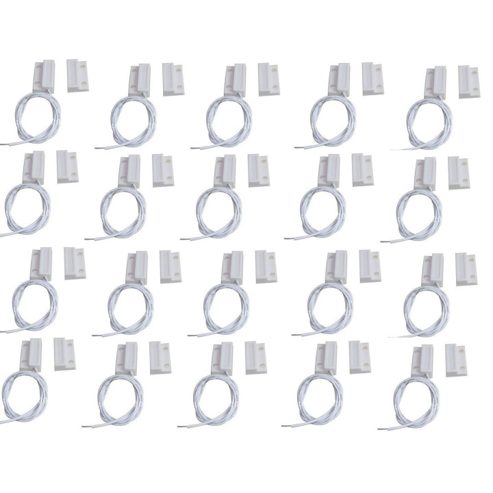 20 Contact nf protruding 23mm white magnetic detector opening 114ms sensor for alarm jr international - 2