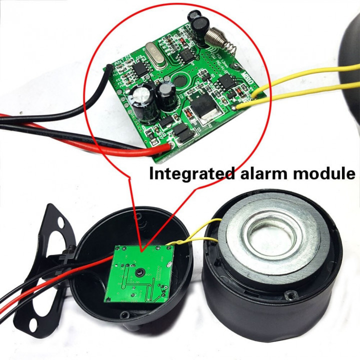 Sirena de alarma de coche 2 controles remotos detección de choque de vibración ajustable M810-8115 Protección seguridad