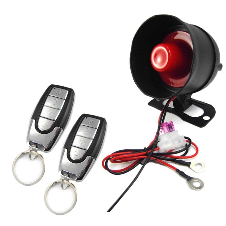 Sirène d'alarme de voiture 2 télécommandes détection de choc de vibration réglable M810-8115 Protection de sécurité antivol