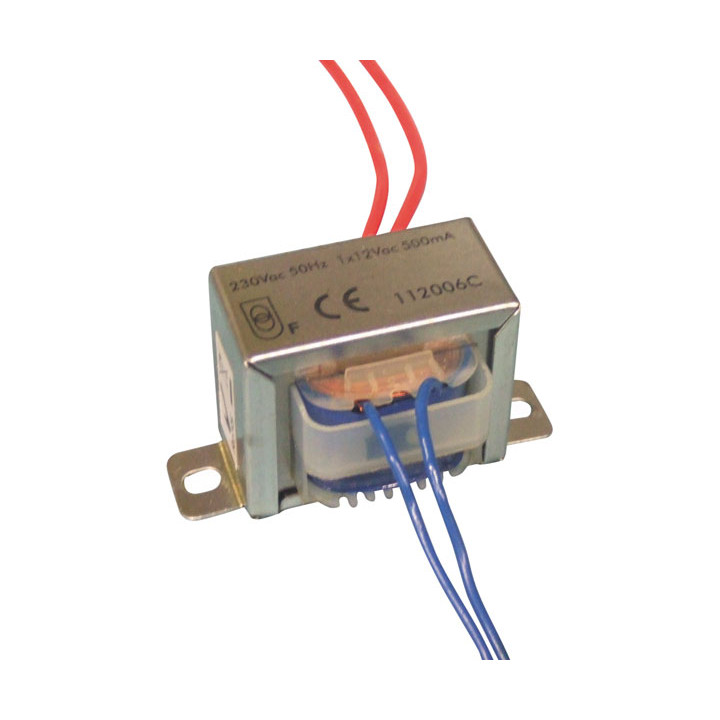Transformador chasis abierto 6va 1 x 12v 500ma velleman - 1
