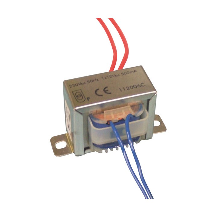 Transformador chasis abierto 6va 1 x 12v 500ma velleman - 1