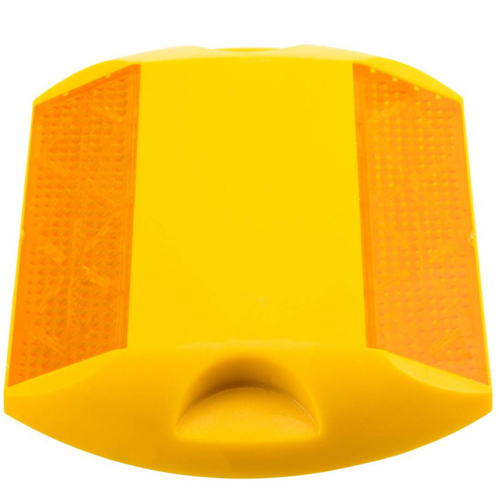PLOT Réflecteur routier 103x87mm. pour route rue trottoir sol Capteur de sol en plastique jaune SE113