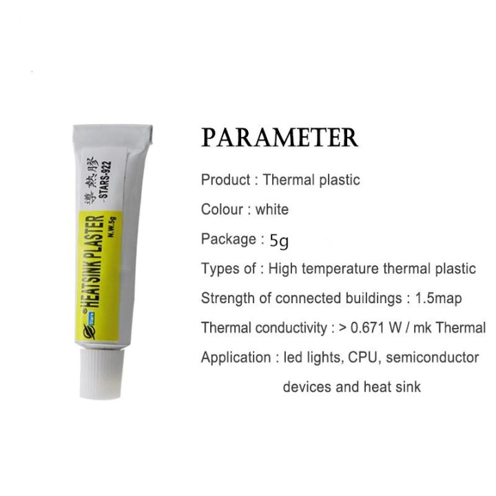 5g Thermal Conductive Heatsink Viscous Adhesive Glue Compound Glue CPU LED IC Heatsink Plaster