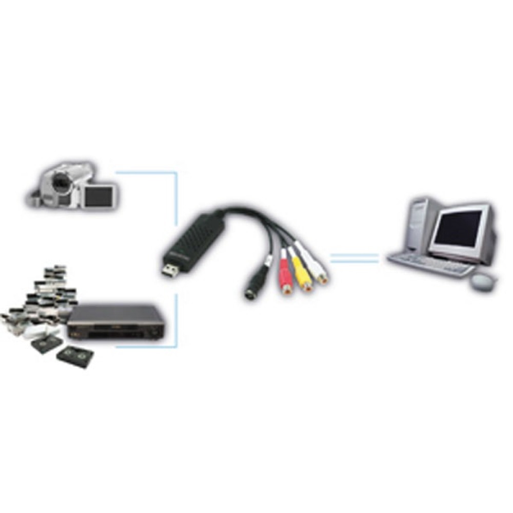 Elektronischer adapter editor konvertor audio video usb rca logiciel 2.0 konig cmp usbvg5 jr international - 1