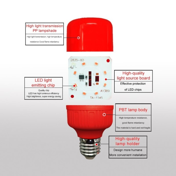 Led bulb e27 220v 5w red lantern holiday festive energy saving Christmas lamp