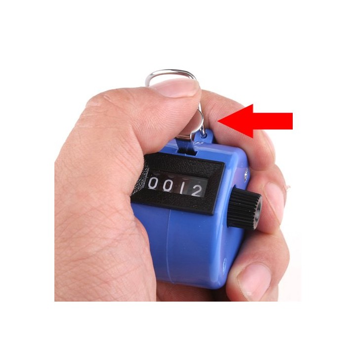 Contatore manuale blu di 4 cifre conteggio punti di punteggio ha meccaniche di merci mano persone jr international - 3