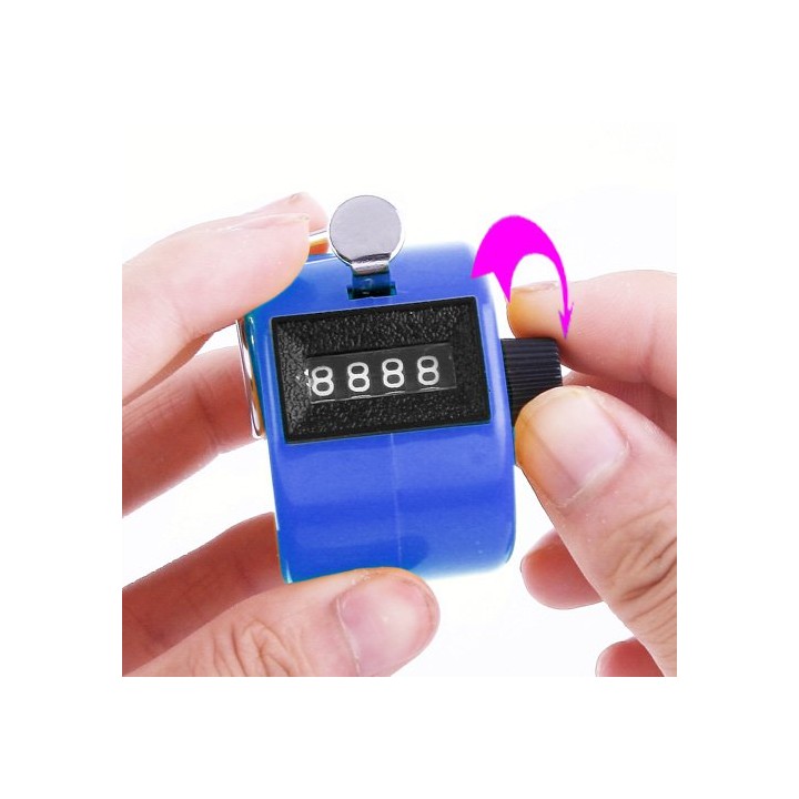 Contatore manuale blu di 4 cifre conteggio punti di punteggio ha meccaniche di merci mano persone jr international - 4