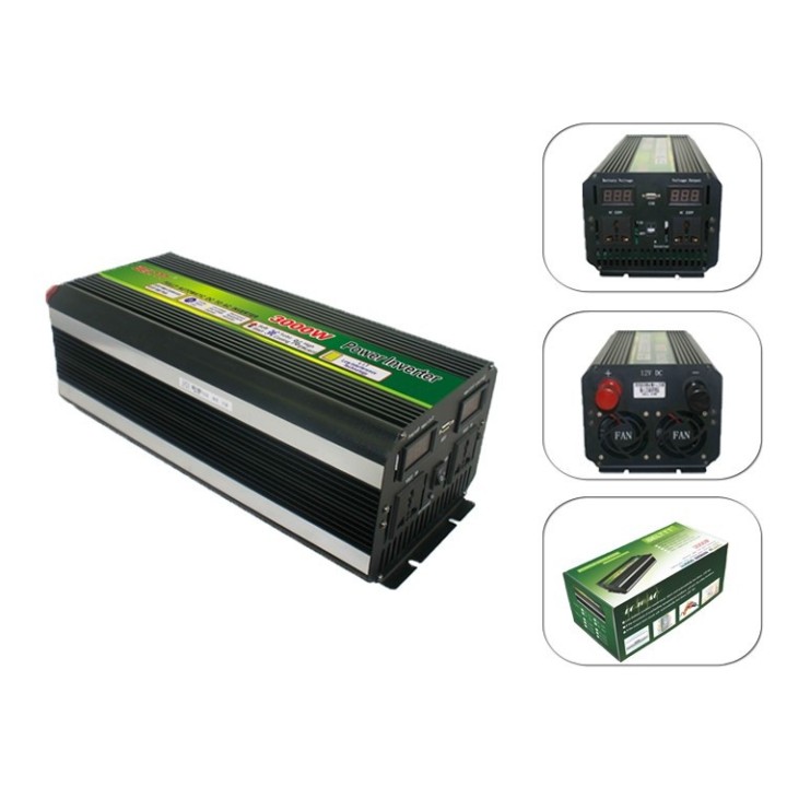Modified sine wave power inverter 3000w 24vdc in 230vac out pin earth