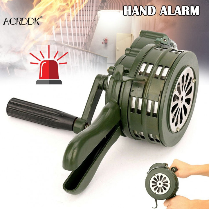 110dB Hand Crank Manual Operated Portable Air Raid Alarm/Siren