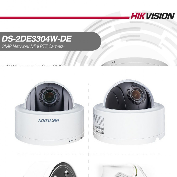 4 cameras rs485 MP POE IP Network Mini Dome 4X Zoom PTZ 2-Way Audio IK10 iVMS SD Card