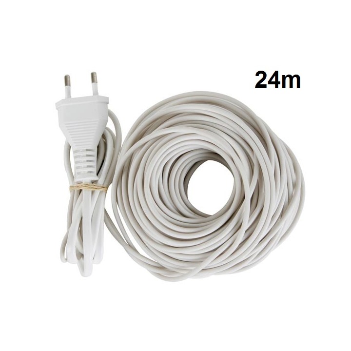 Frostschutzkabel elektroheizung kabel 2x12m  24m 120-1 kalten gel rohr rohr thermostat-option velleman - 1