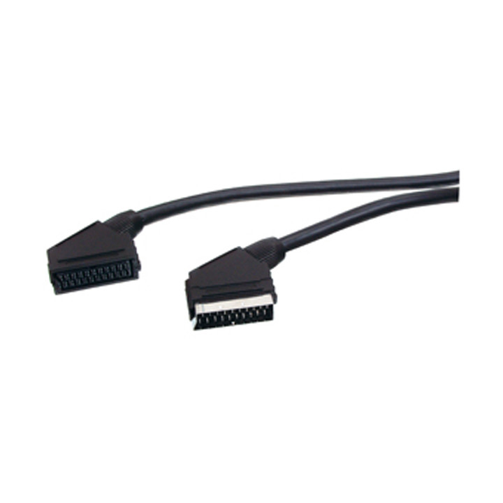 Cable scart cable 1.5 m cord plug male female elbow 21p scart 40 konig - 1