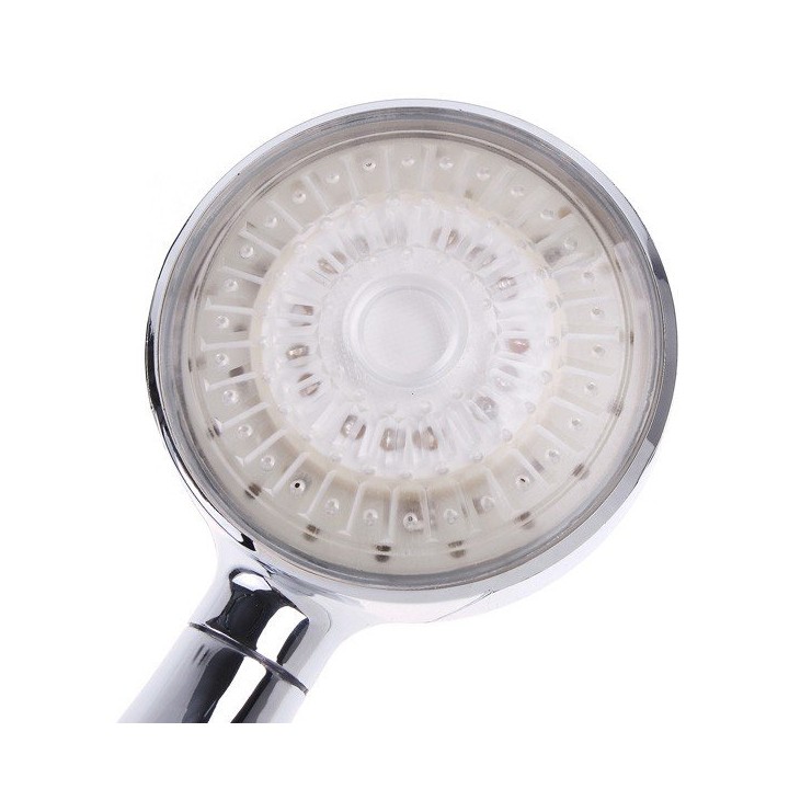 Led shower head 7 colors change water flow power water saving jr international - 1