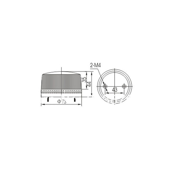 Flash electronic alarm LED lighting ip54 220v 230v amber light signaling velleman - 4