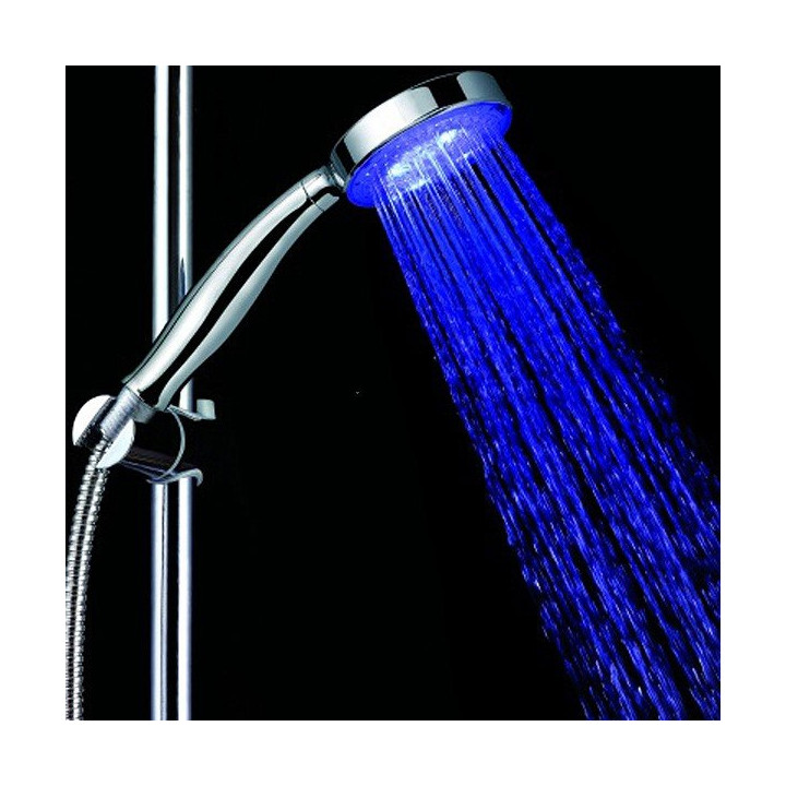 Led shower head 7 colors change water flow power water saving jr international - 5
