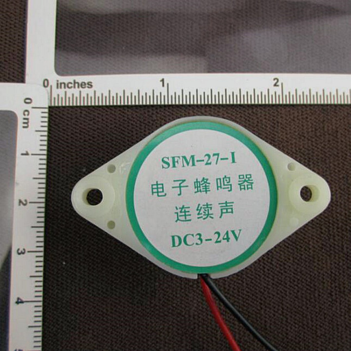 3 X 95dB allarme alto-decibel 3-24V 12V Buzzer elettronico Beep continuo per Arduino SFM-27