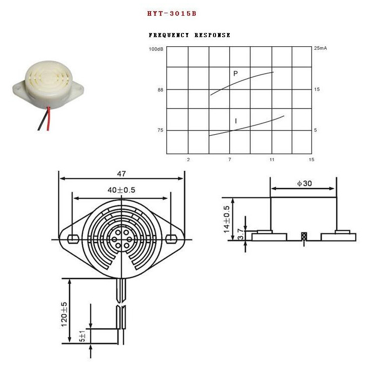 10 X 95dB allarme alto-decibel 3-24V 12V Buzzer elettronico Beep continuo per Arduino SFM-27 jr international - 3