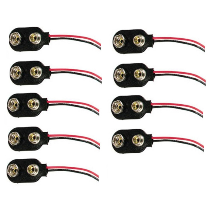 9 Batterieclip fur 1 x 9v batterie ('i' typ) velleman - 2