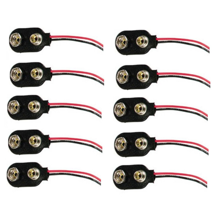 10 Butt contact for 1 x 9v cell ('i' type) 6f22 butt contact for batteries velleman - 2