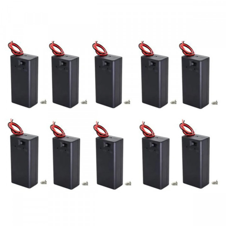 10 Accoppiatore di pile o batteria 1 x 9v 6f22 6lr6 velleman - 2