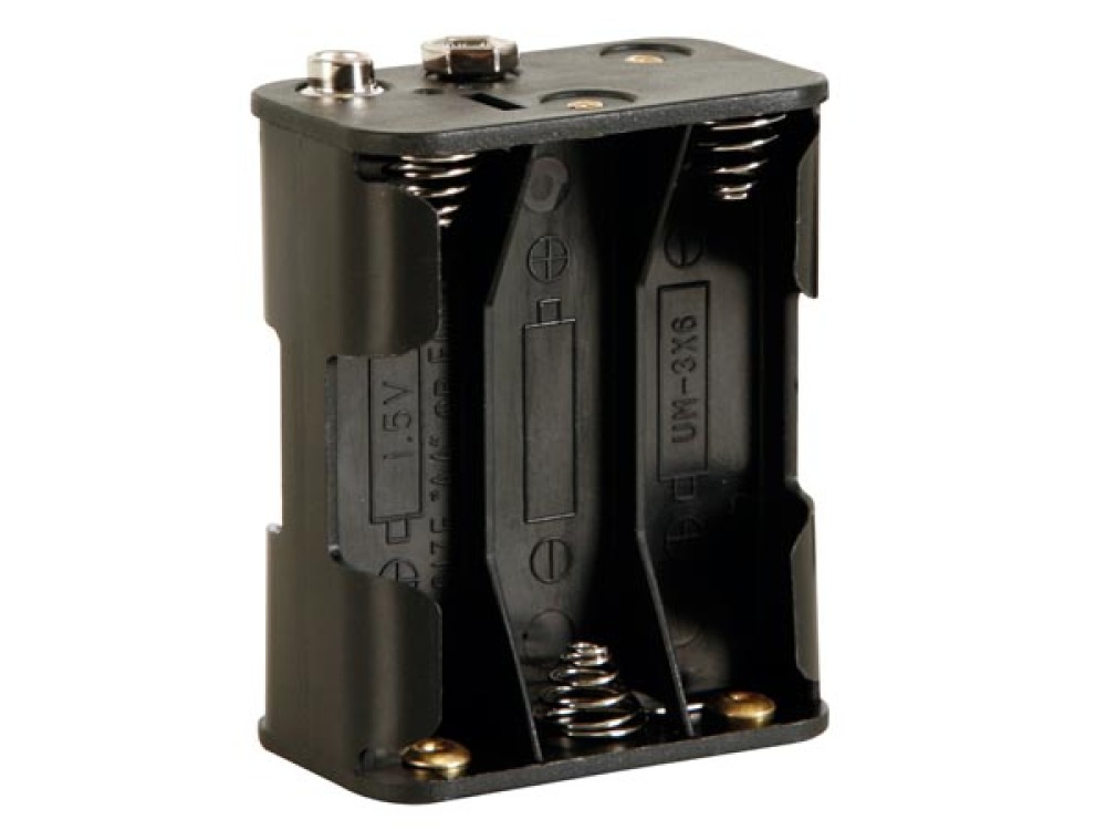 Portapilas para 6 pilas aa (con terminales clip) velleman - 1