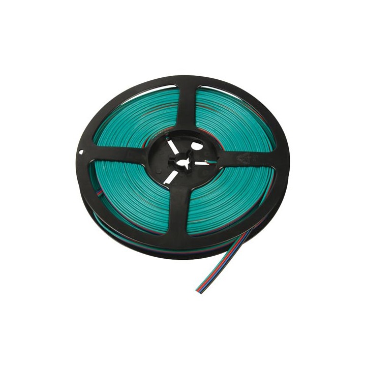 Cable rgb para leds flexible - 4 conductores - 25m velleman - 1