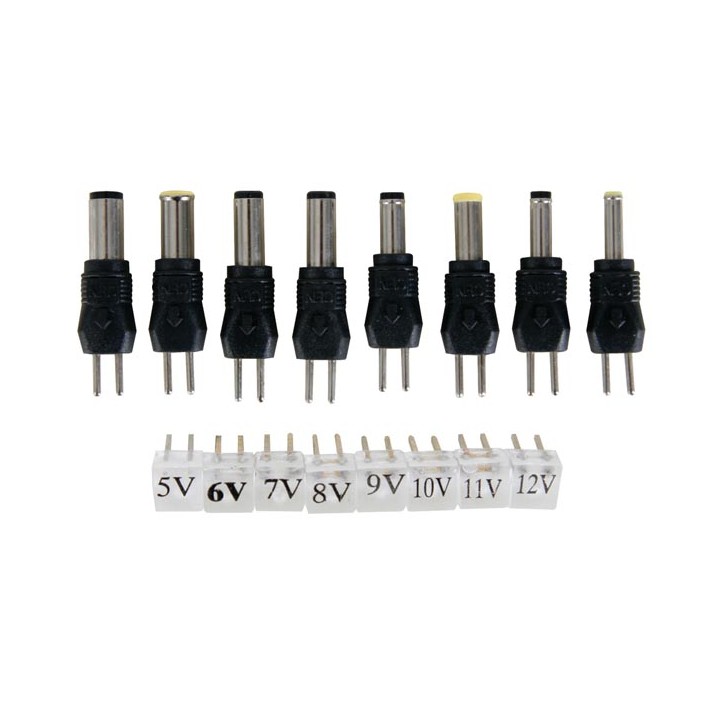 Schaltnetzteil mit 8 einstellbaren ausgängen: 5 bis 12vdc - 60w jr  international - 2