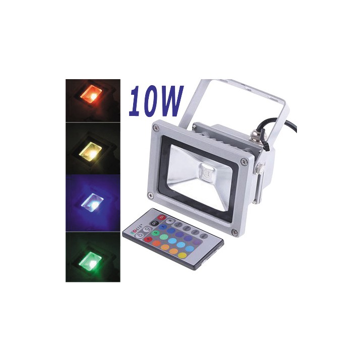 Proiettore led smd 10w  90w rgb rosso verde giallo blu 110v 220v esterno ip65 a distanza jr international - 1