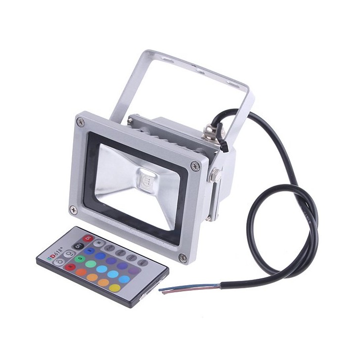 Proyector de smd led 10w  90w rgb rojo verde amarillo azul 110 220 al aire libre ip65 remoto jr international - 3