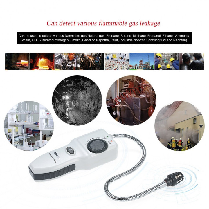 Portable flammable gas detector gm8800b gas leak tester, with sound and light alarm, adjustable sensitivity