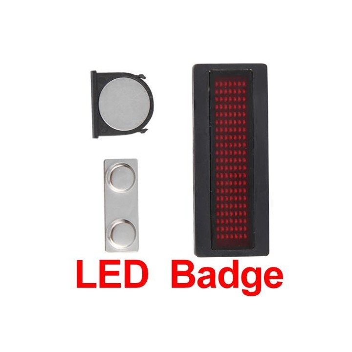 Badge rote led programmierbare 5 zeichen 29 x 7 punktmatrix-display 5-stellige visitenkarte b729tsr jr international - 7