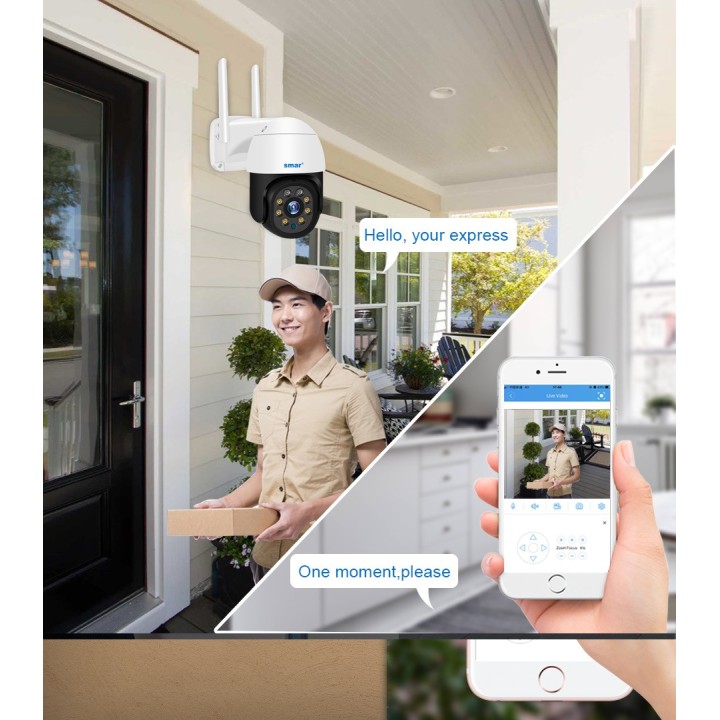 Outdoor color camera audio dome wireless wifi IP ptz 1000p 4x zoom night vision ip66