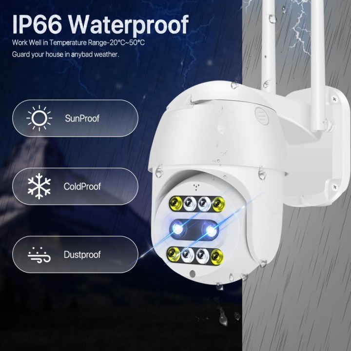 Outdoor color camera audio dome wireless wifi IP ptz 1000p 10x zoom night vision ip66