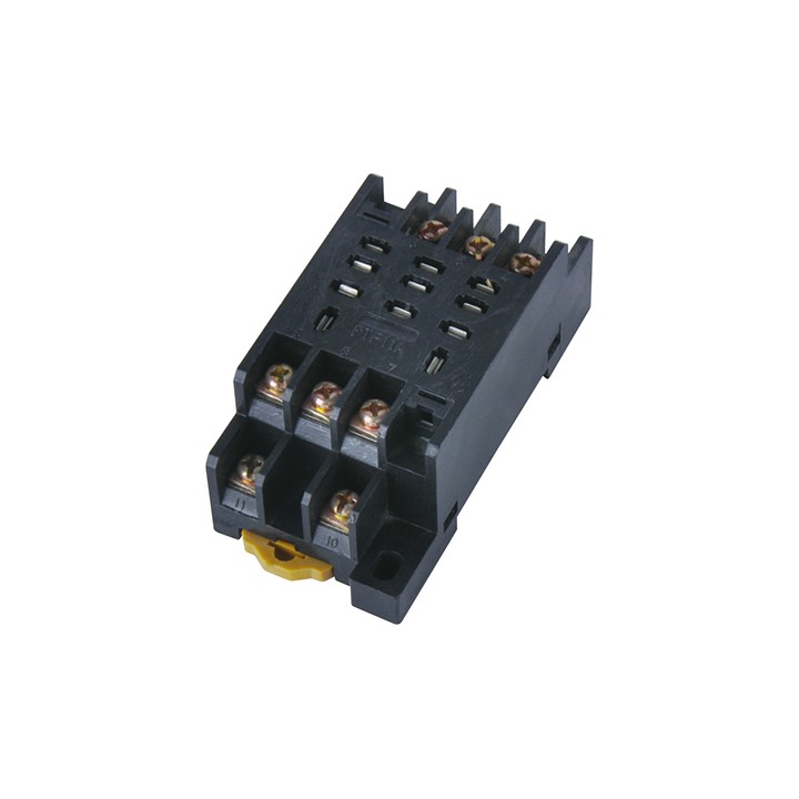 Relay socket omron din rail 11 pin ptf11a for ly3 300v 10a jr international - 2