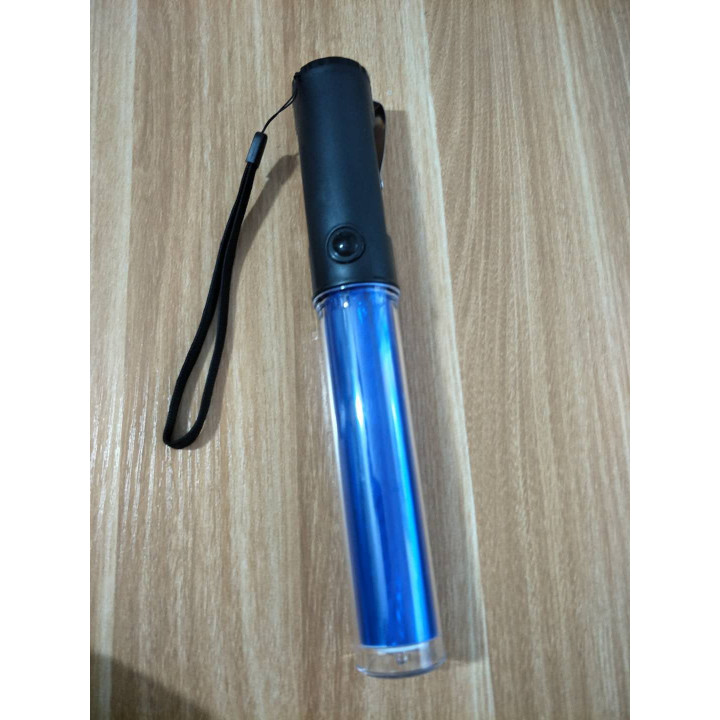 Baton lumineux 26cm torche Eclairage led lumiere bleu circulation route aeroport eclats antivols - 2