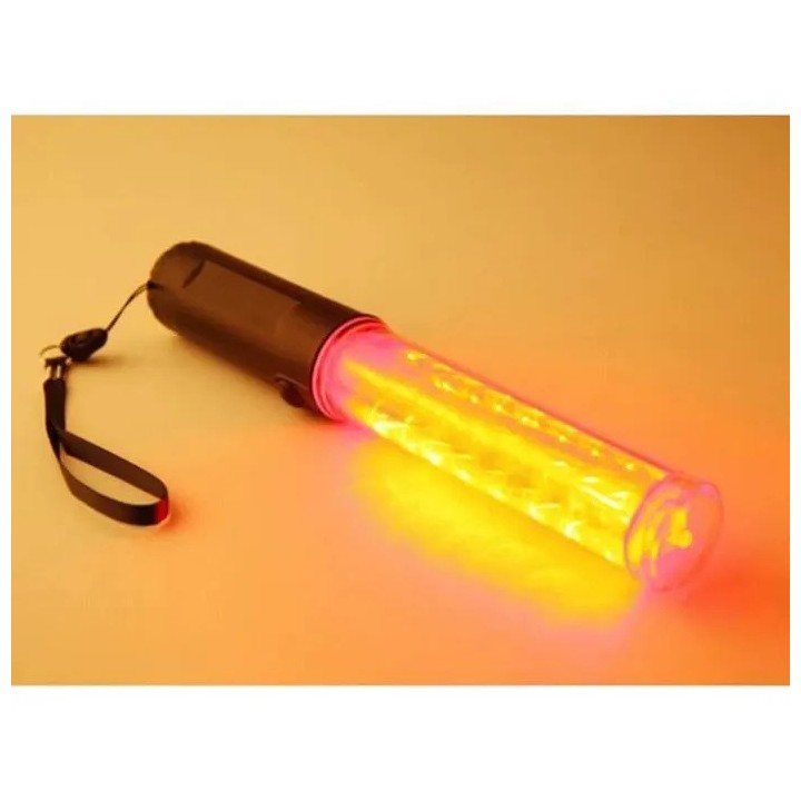 5 Bastone luminoso da 26 cm torcia a LED che illumina il traffico stradale dell'aeroporto a luce rossa eclats antivols - 13