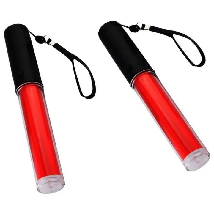 5 Bastone luminoso da 26 cm torcia a LED che illumina il traffico stradale dell'aeroporto a luce rossa eclats antivols - 16