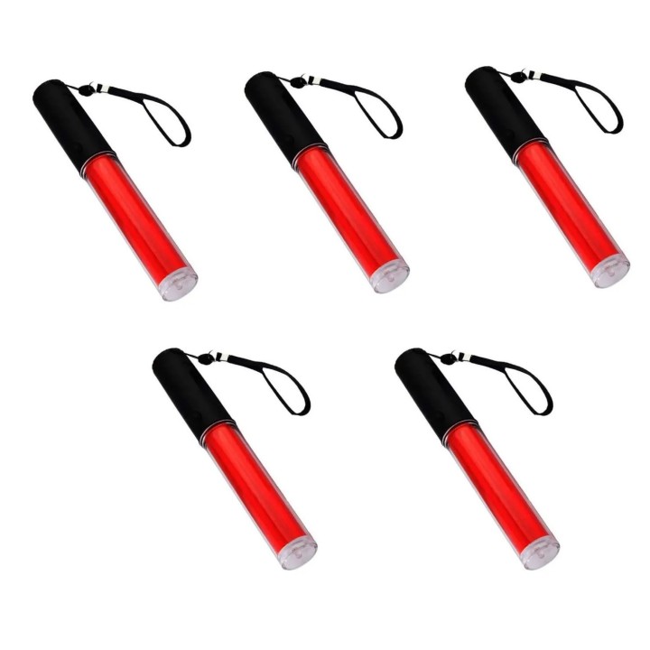 5 Bastone luminoso da 26 cm torcia a LED che illumina il traffico stradale dell'aeroporto a luce rossa eclats antivols - 20