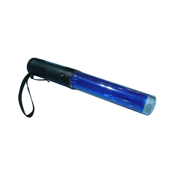 Baton lumineux 26cm torche Eclairage led lumiere bleu circulation route aeroport eclats antivols - 1