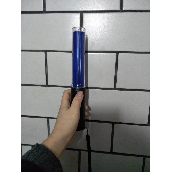 Baton lumineux 26cm torche Eclairage led lumiere bleu circulation route aeroport eclats antivols - 1