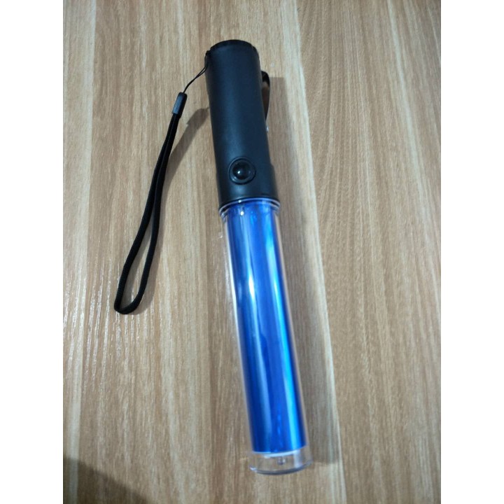 Baton lumineux 26cm torche Eclairage led lumiere bleu circulation route aeroport eclats antivols - 2