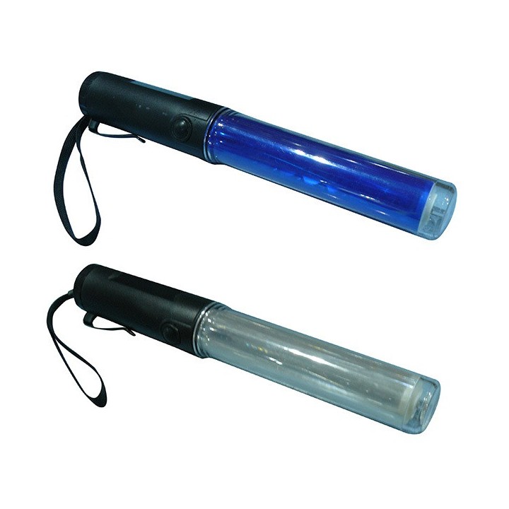 Baton lumineux 26cm torche Eclairage led lumiere bleu circulation route aeroport eclats antivols - 6