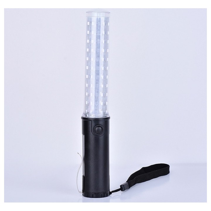 Baton lumineux 26cm torche Eclairage led lumiere bleu circulation route aeroport eclats antivols - 9