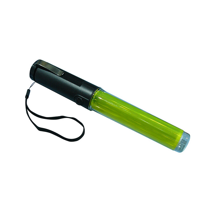 Baton lumineux 26cm torche Eclairage led lumiere jaune circulation route aeroport eclats antivols - 1