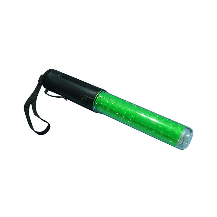 Baton lumineux 26cm torche Eclairage led lumiere vert circulation route aeroport eclats antivols - 1